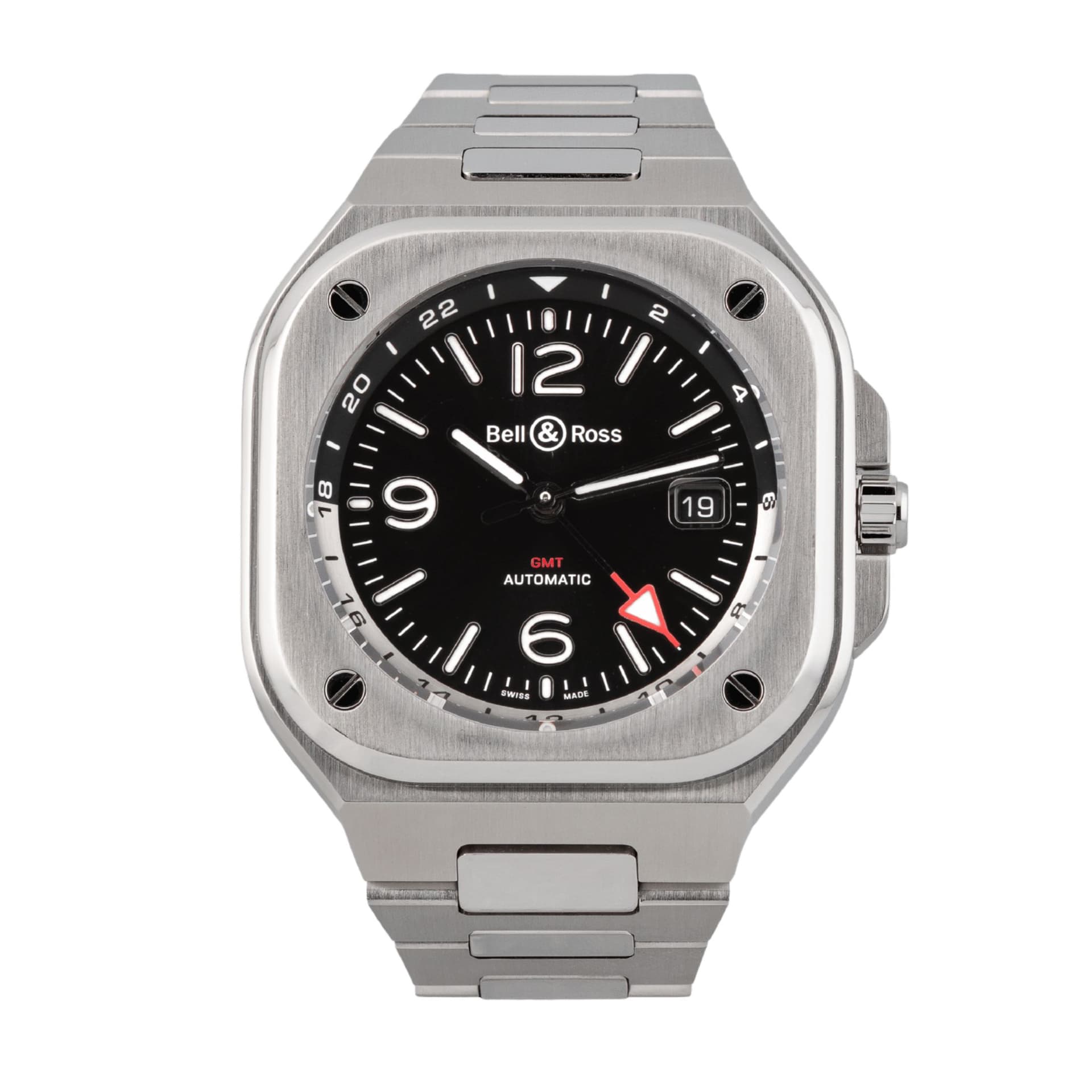 Bell & Ross Montre BELL &amp; ROSS BR05 GMT Bracelet Acier