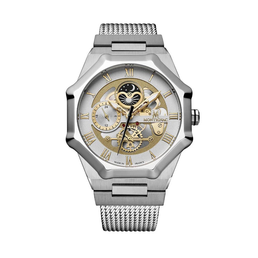 Montignac Montre Montignac Collection Sentinel en Acier Argenté