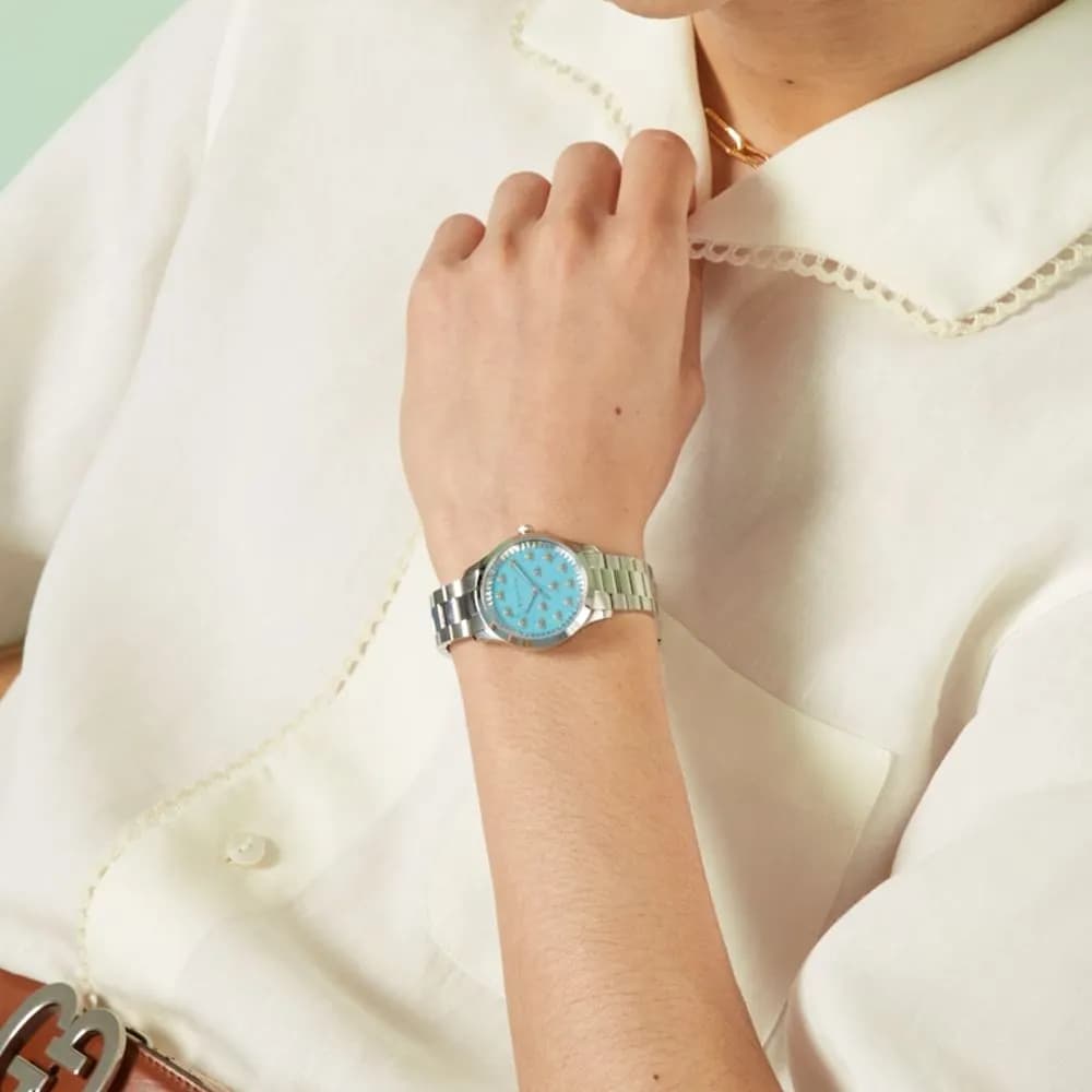 Gucci Montre G-Timeless avec abeilles, 32 mm