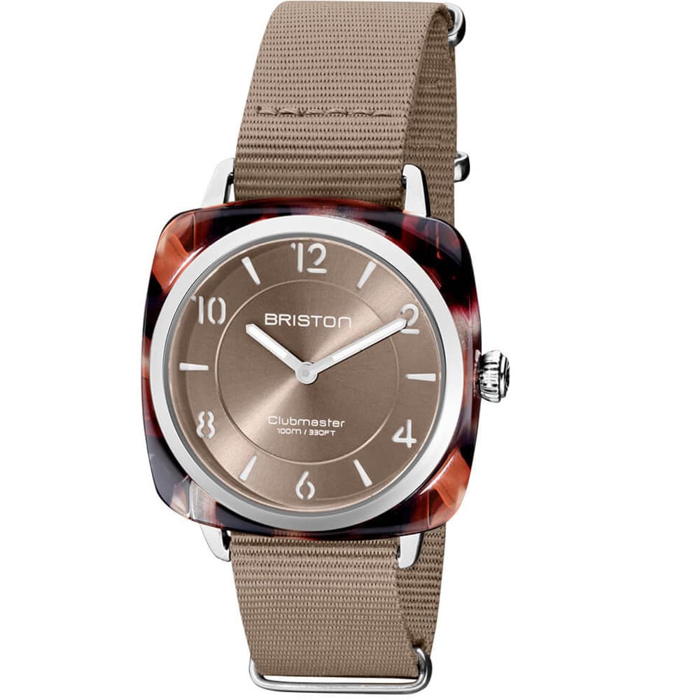 Briston Montre Briston Collection Clubmaster Chic en Nato Nylon Taupe