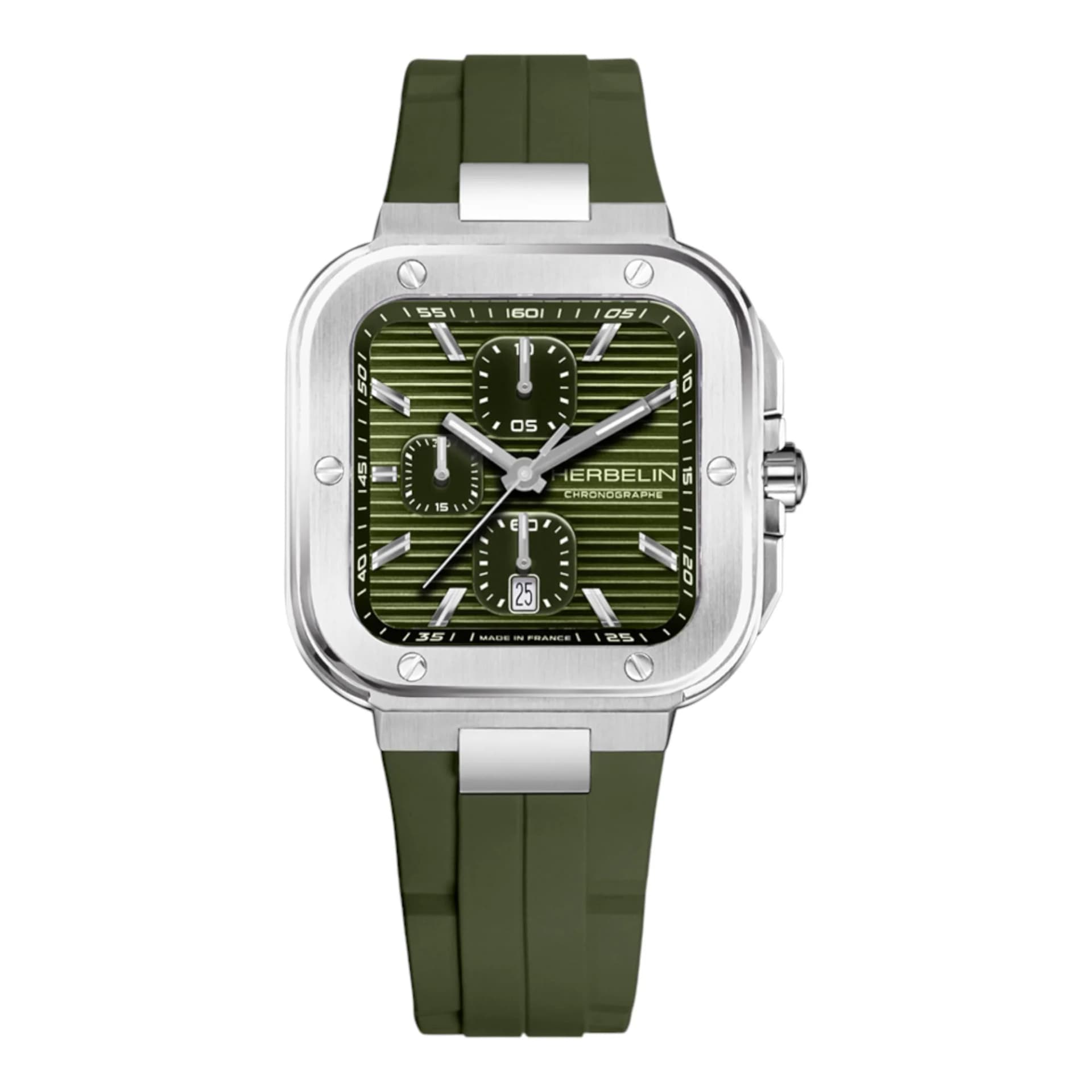 Michel Herbelin Montre Herbelin Cap Camarat Square Chronograph Homme Quartz Plongée - 35646A116CK