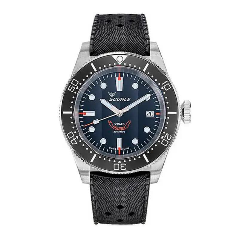 Squale Montre 1545 Black Rubber 1545BKBKC.HT