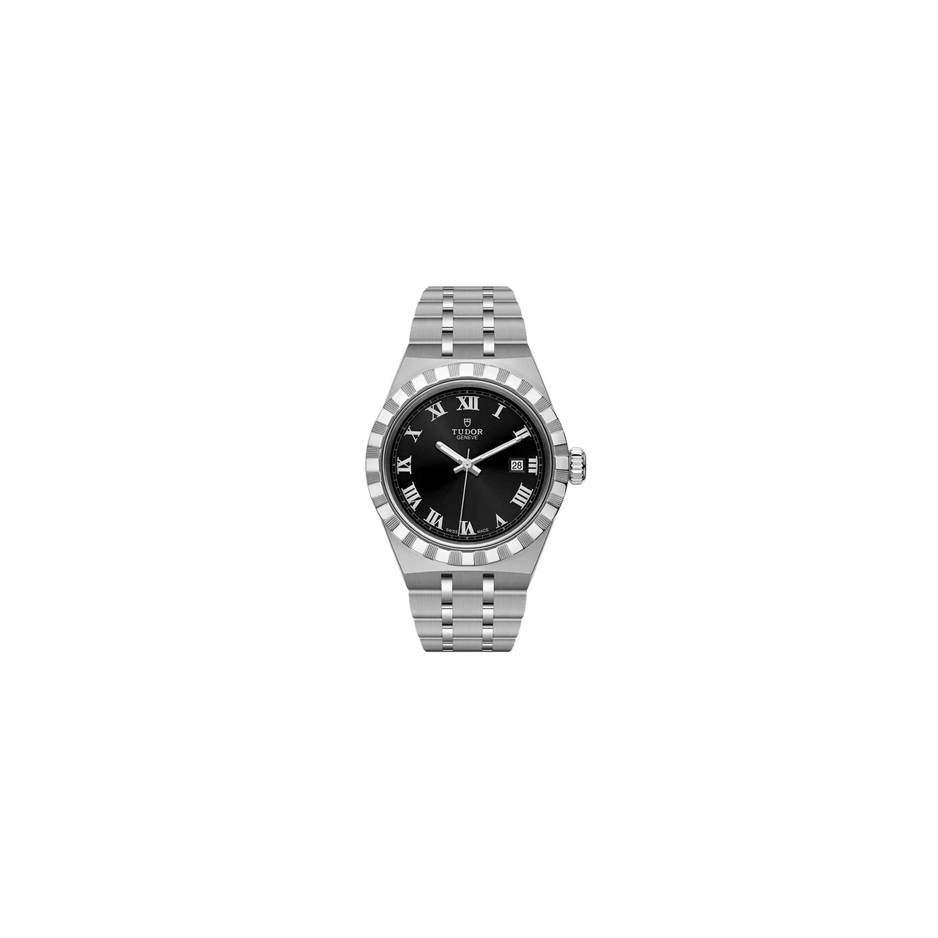 Tudor Montre Tudor Royal automatique cadran noir bracelet acier 28 mm