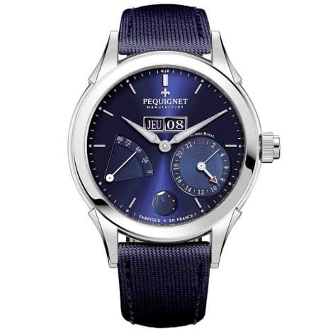 Pequignet Montre Pequignet Royale GMT Automatique Cadran Bleu - 9010973-CORDURA