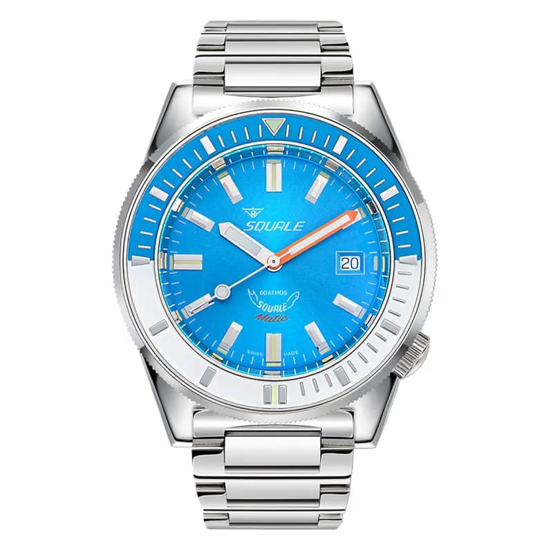 Squale Montre Matic Light Blue Bracelet MATICXSE.SQ22L