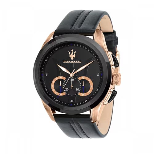 Maserati Montre Homme MASERATI en Cuir Noir Etanche