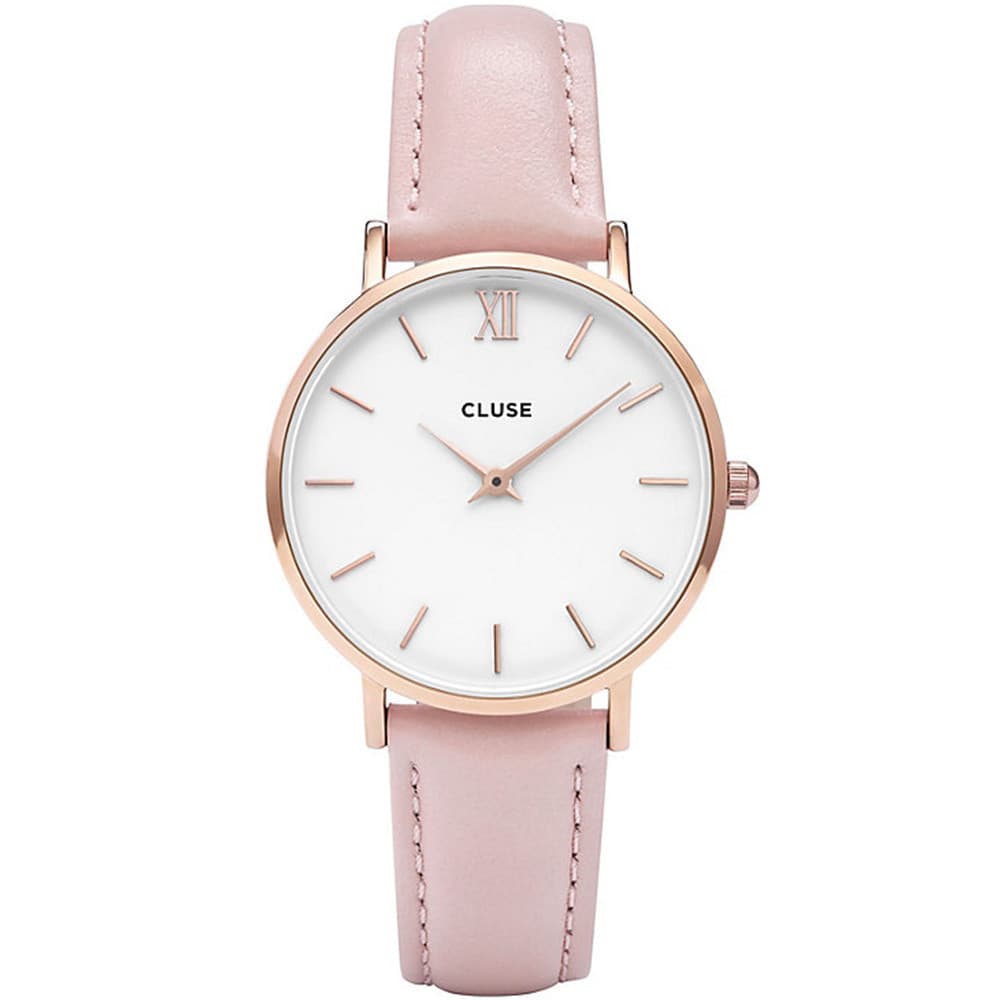 Cluse Montre Minuit — cadran blanc