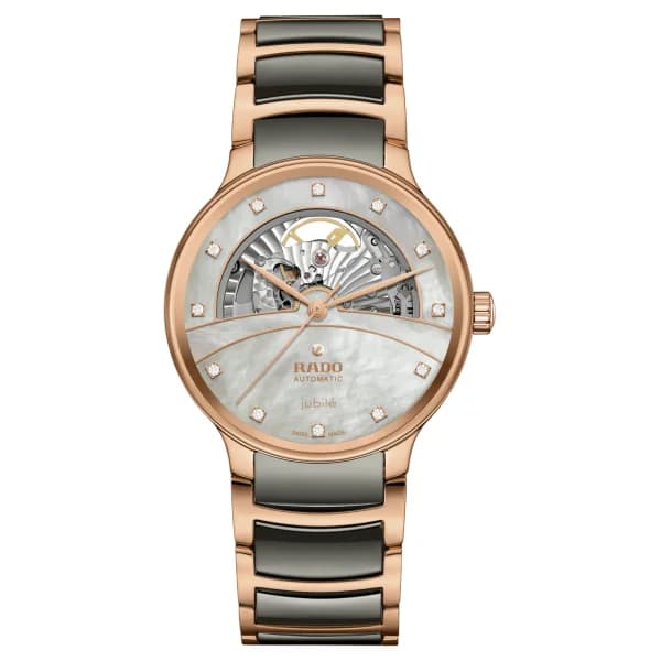 Rado Montre Rado Centrix Auto Diamonds Open Heart Cadran Nacre Argent 39.5mm