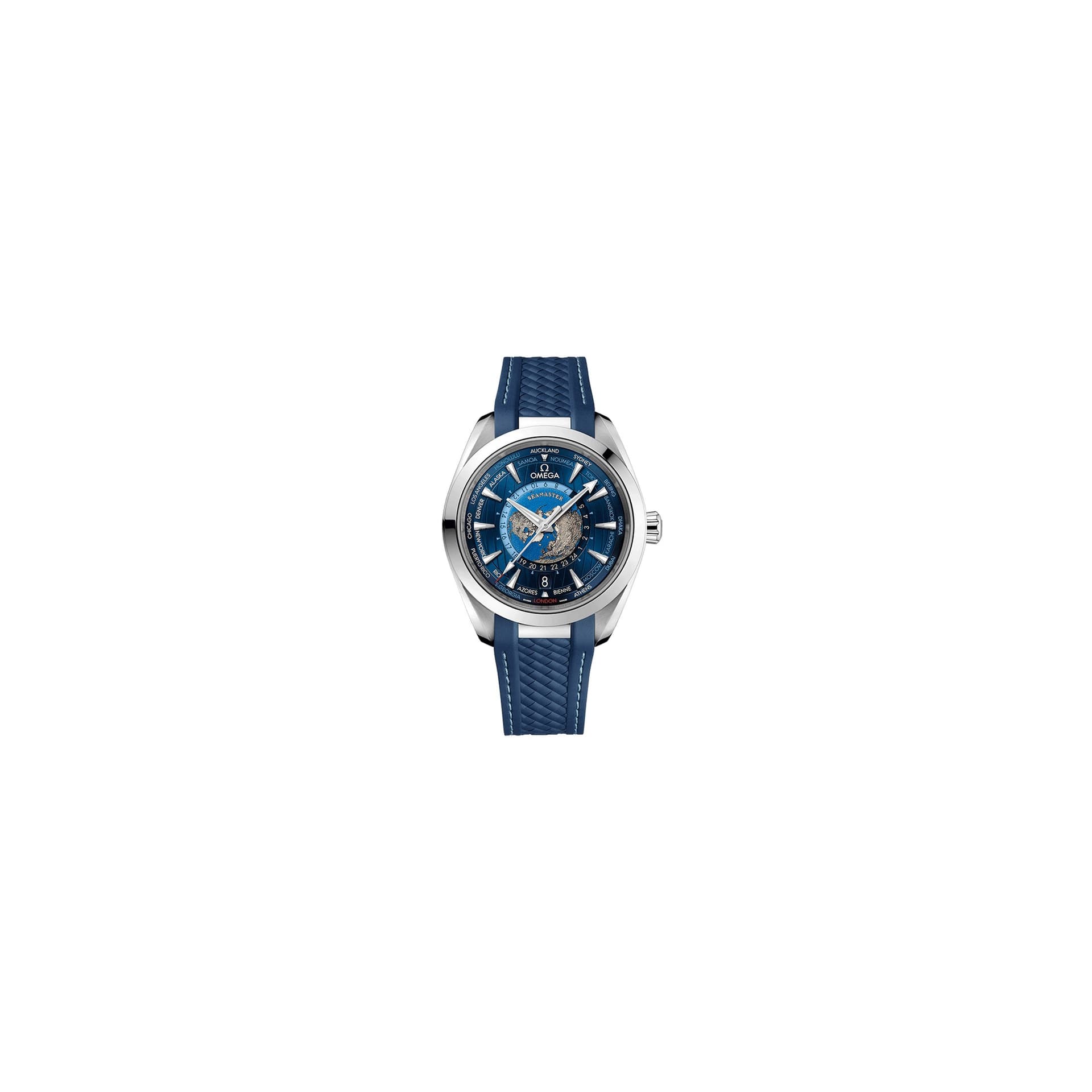 Omega Seamaster Aqua Terra 150m GMT — bracelet caoutchouc