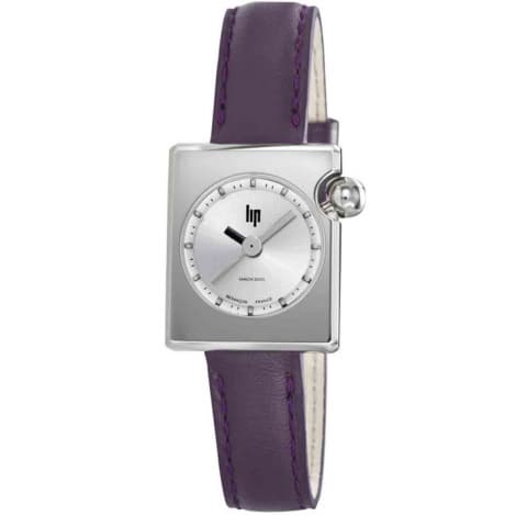 Lip Montre Lip Mach 2000 Mini Square - - cadran Argent- 30 x 28 mm - Acier -671665