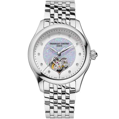 Frédérique Constant Montre Frédérique Constant Classics Ladies Automatic Double Heart Beat - Opale Automatique Cadran Opale Bracelet Acier inoxydable - FC-313OBD3B6B