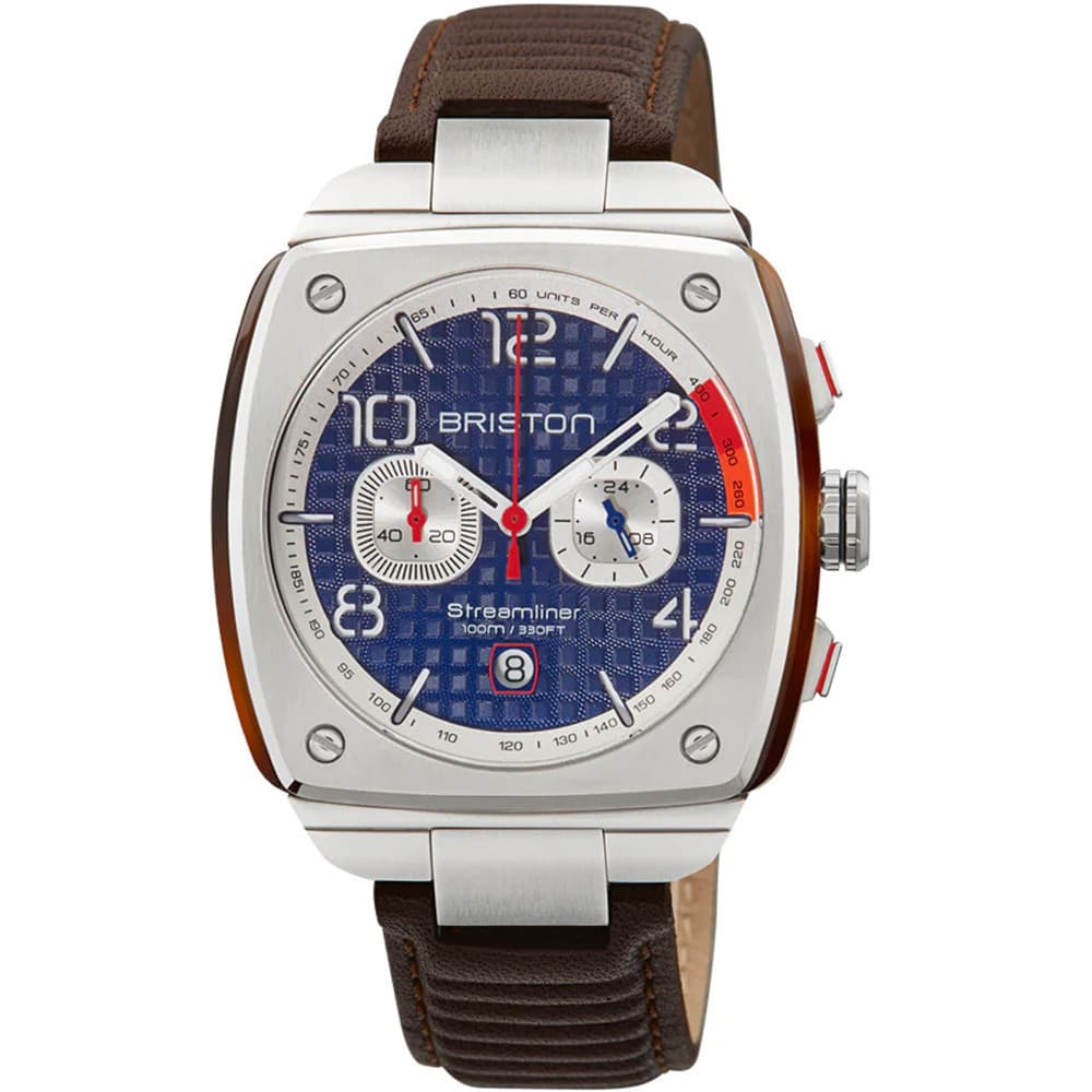 Briston Montre Briston Collection Streamliner Urban en Cuir Marron