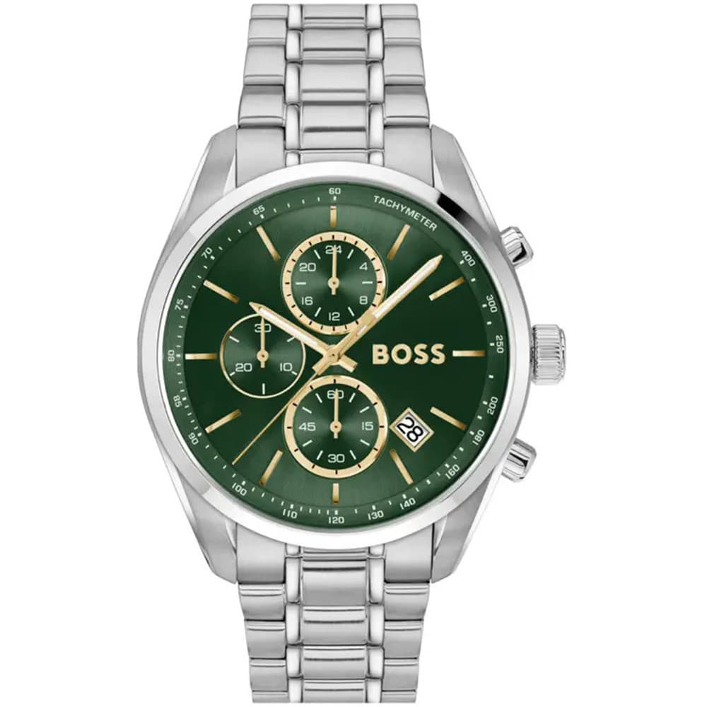 Hugo Boss Montre Boss Collection Grand Prix 44 en Acier Argenté