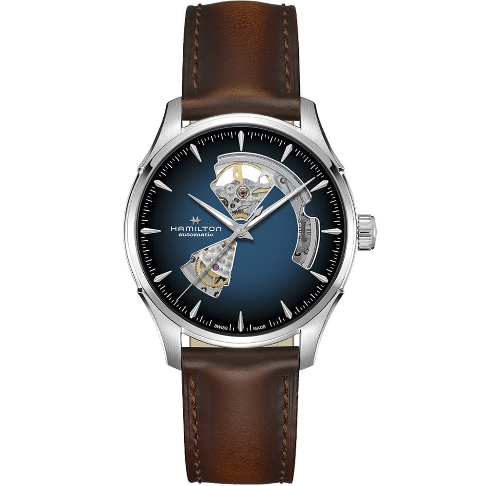 Hamilton Montre Automatique Hamilton Collection Jazzmaster en Cuir Marron