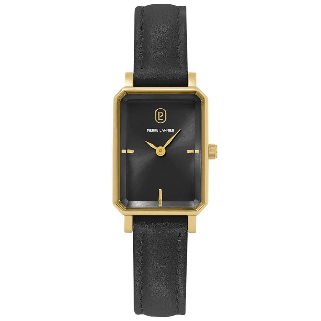 Pierre Lannier Montre Pierre Lannier Collection Ariane en Cuir Noir