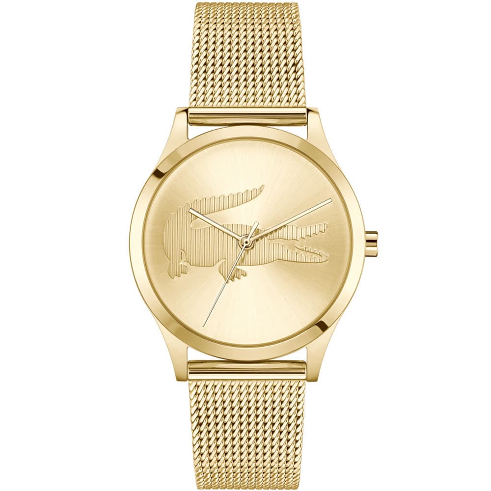 Lacoste Montre Lacoste Collection Crocodelle en Acier et PVD Doré