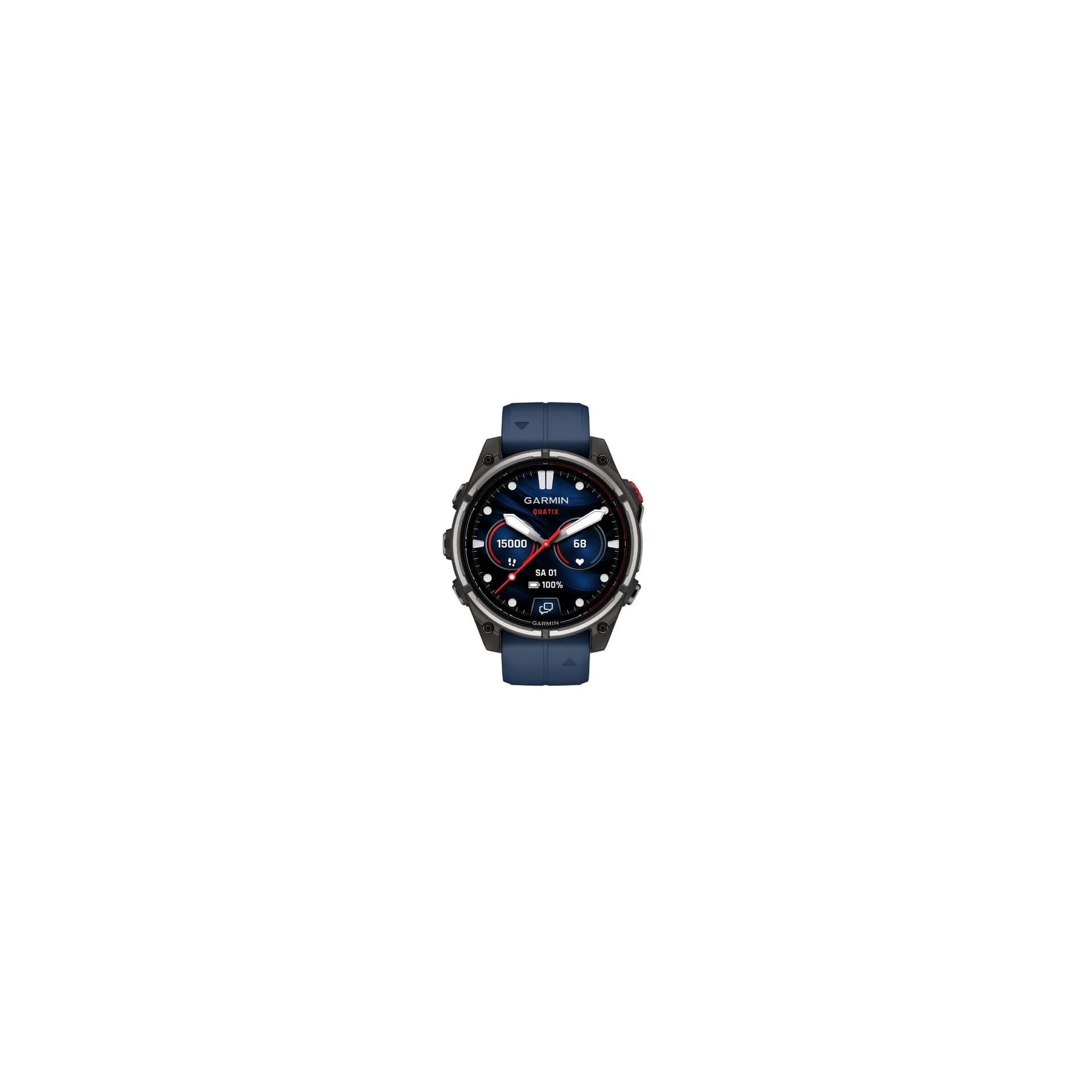 Garmin Montre Garmin Quatix 8 Pro Edition AMOLED GPS bracelet silicone bleu 47 mm