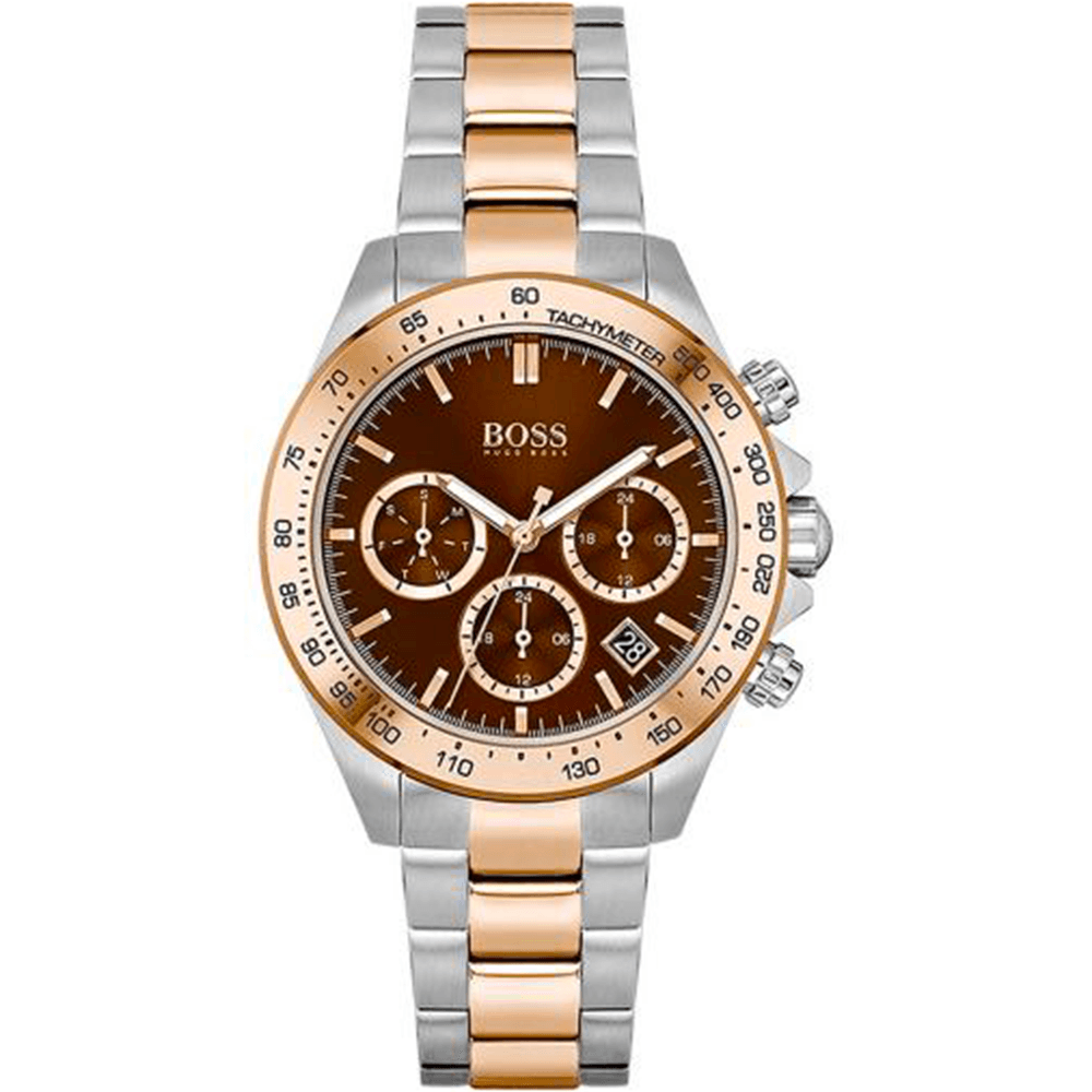 Hugo Boss Montre Boss Collection Sport Lux en Acier Argenté et Doré Rose