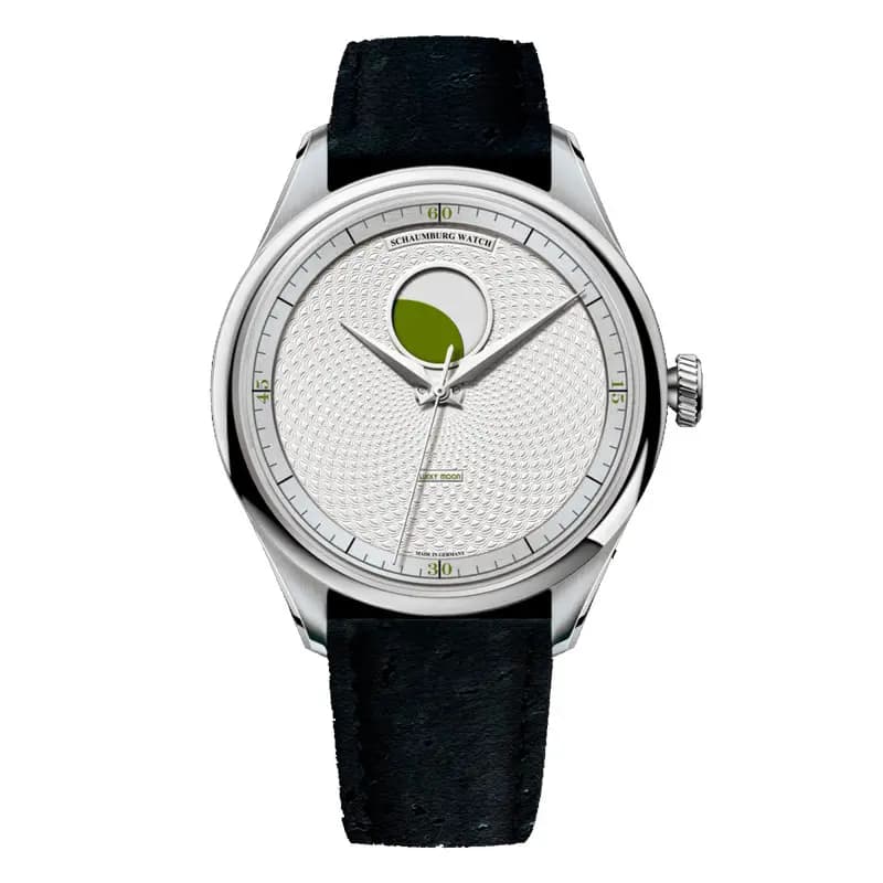 Schaumburg Watch Montre the yellowgreen Lucky Moon