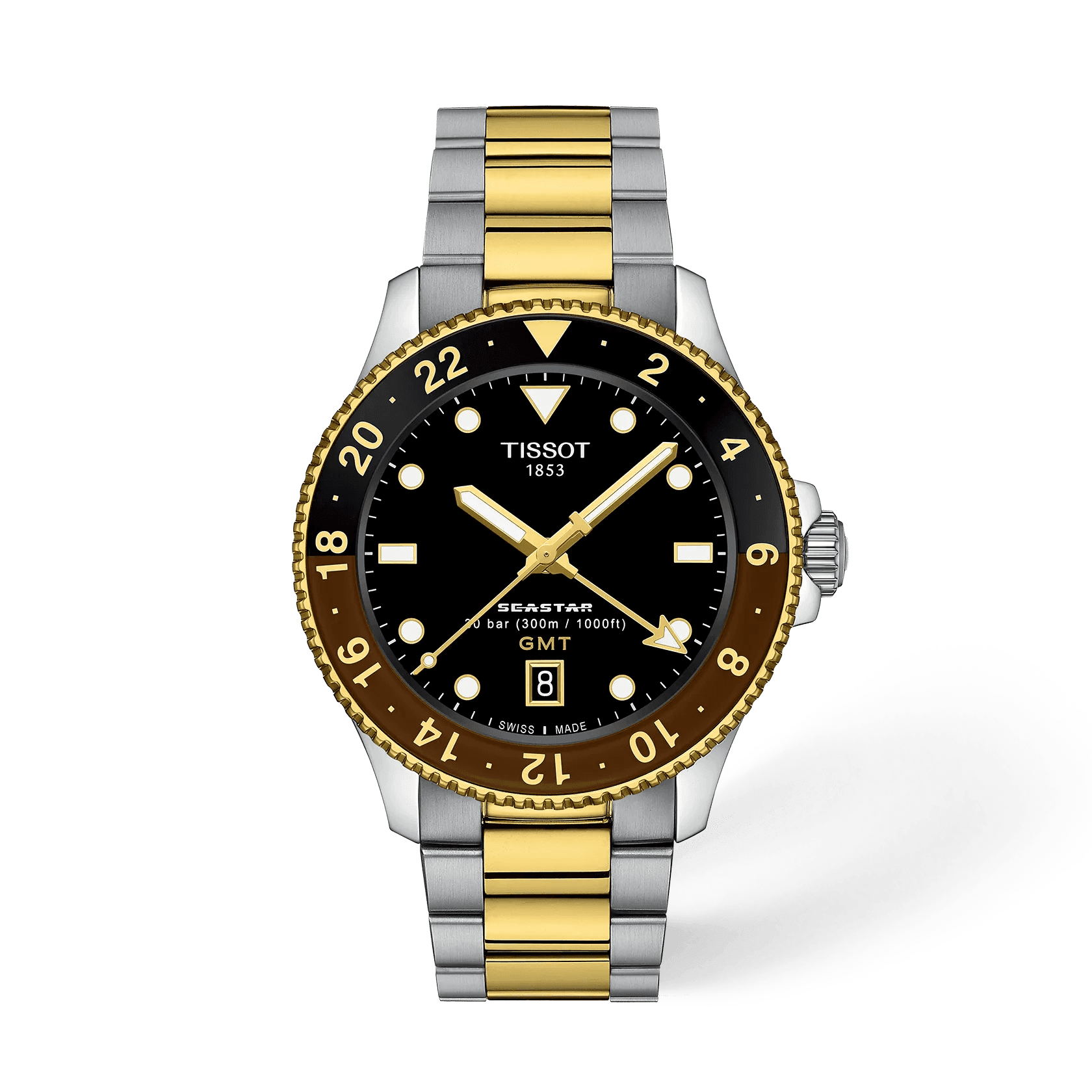 Tissot Seastar 1000 GMT — boîtier gris