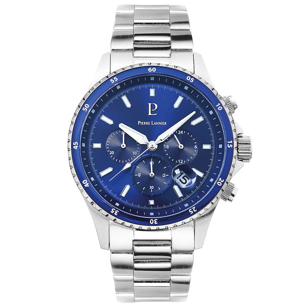 Pierre Lannier Montre Pierre Lannier Collection Cronos en Acier Argenté