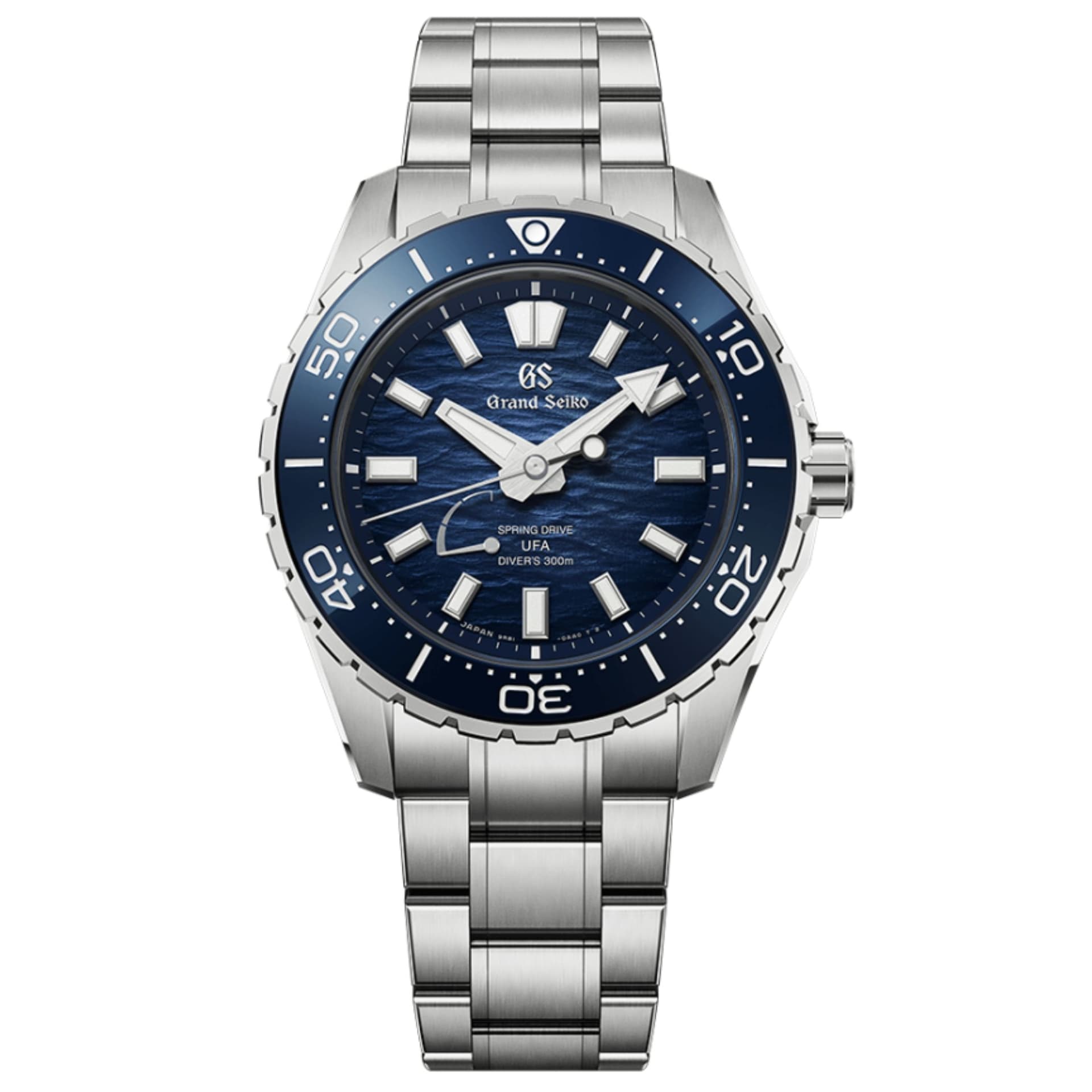 Grand Seiko Montre Grand Seiko Evolution 9 Spring Drive U.F.A. Ushio 300 Diver cadran bleu bracelet titane 40,8 mm