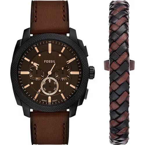 Fossil Machine — cadran marron