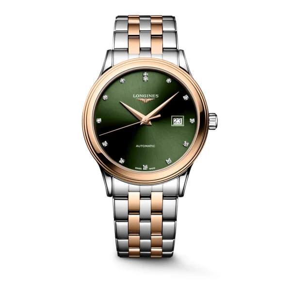 Longines Montre Longines Flagship classic 40 mm Automatique Cadran Vert soleillé Bracelet Acier
