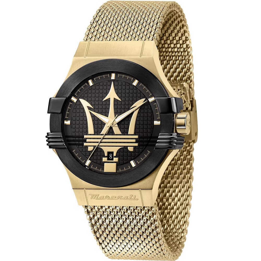 Maserati Montre Automatique Maserati en Acier Doré