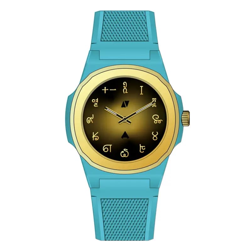 Black Corner Montre Marco Polo's Journey Black Corner x Anka - Bleu & Or