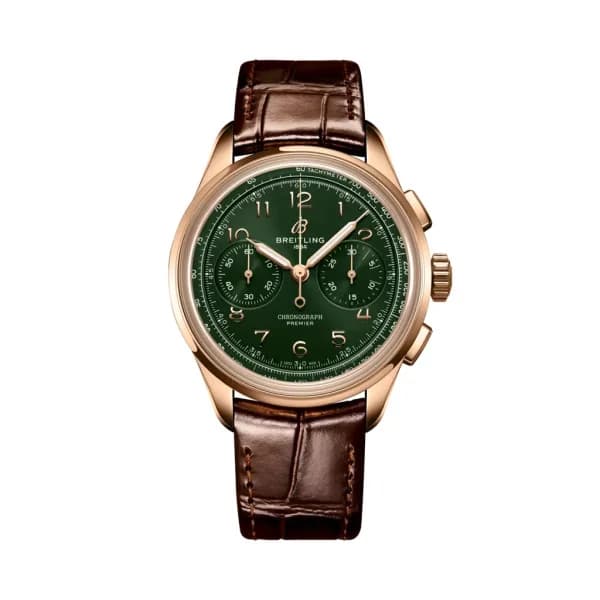 Breitling Montre Breitling Premier B09 Chronograph 40 Cadran Bracelet Cuir d’alligator