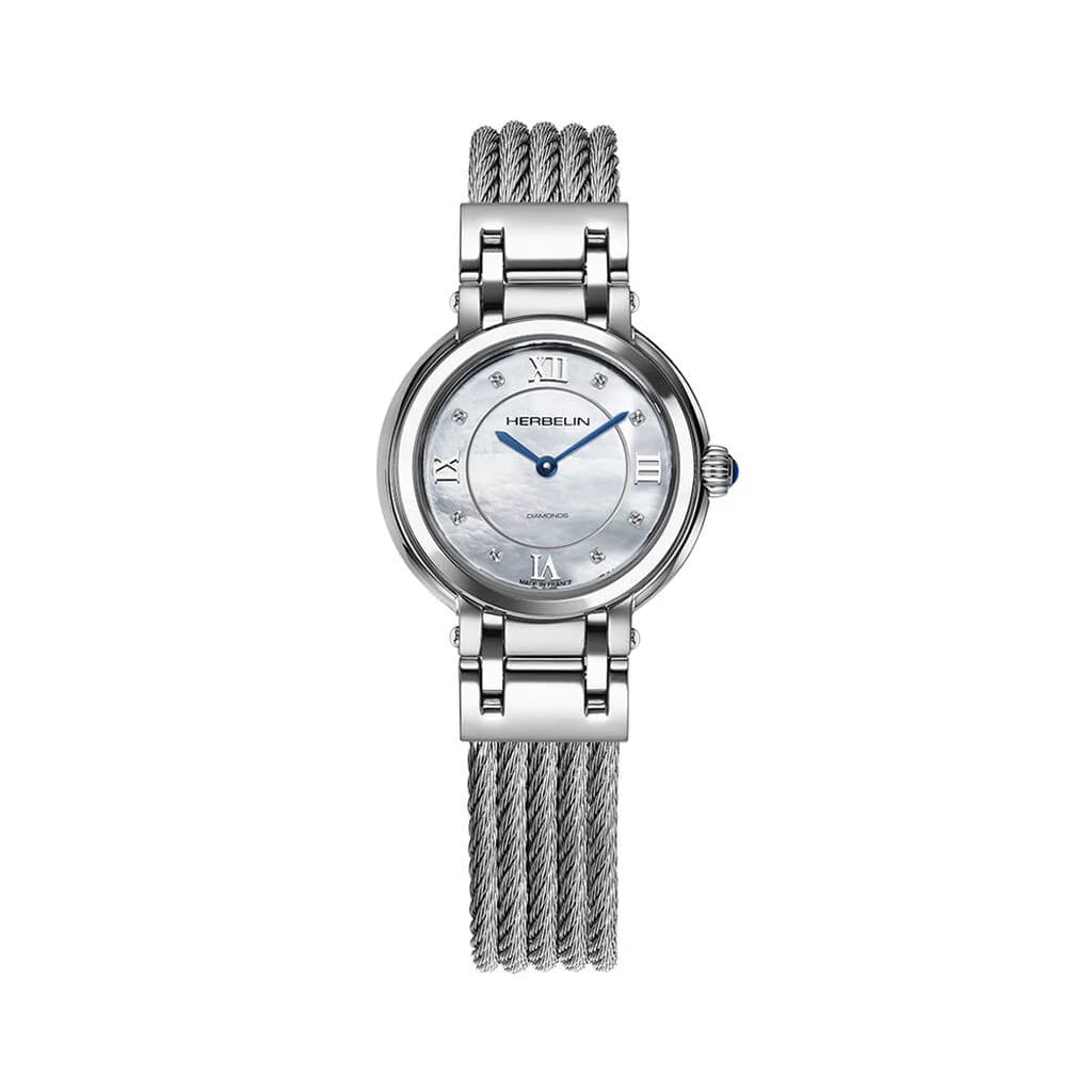 Michel Herbelin Montre Galet Quartz Nacre & Acier 17430BC89