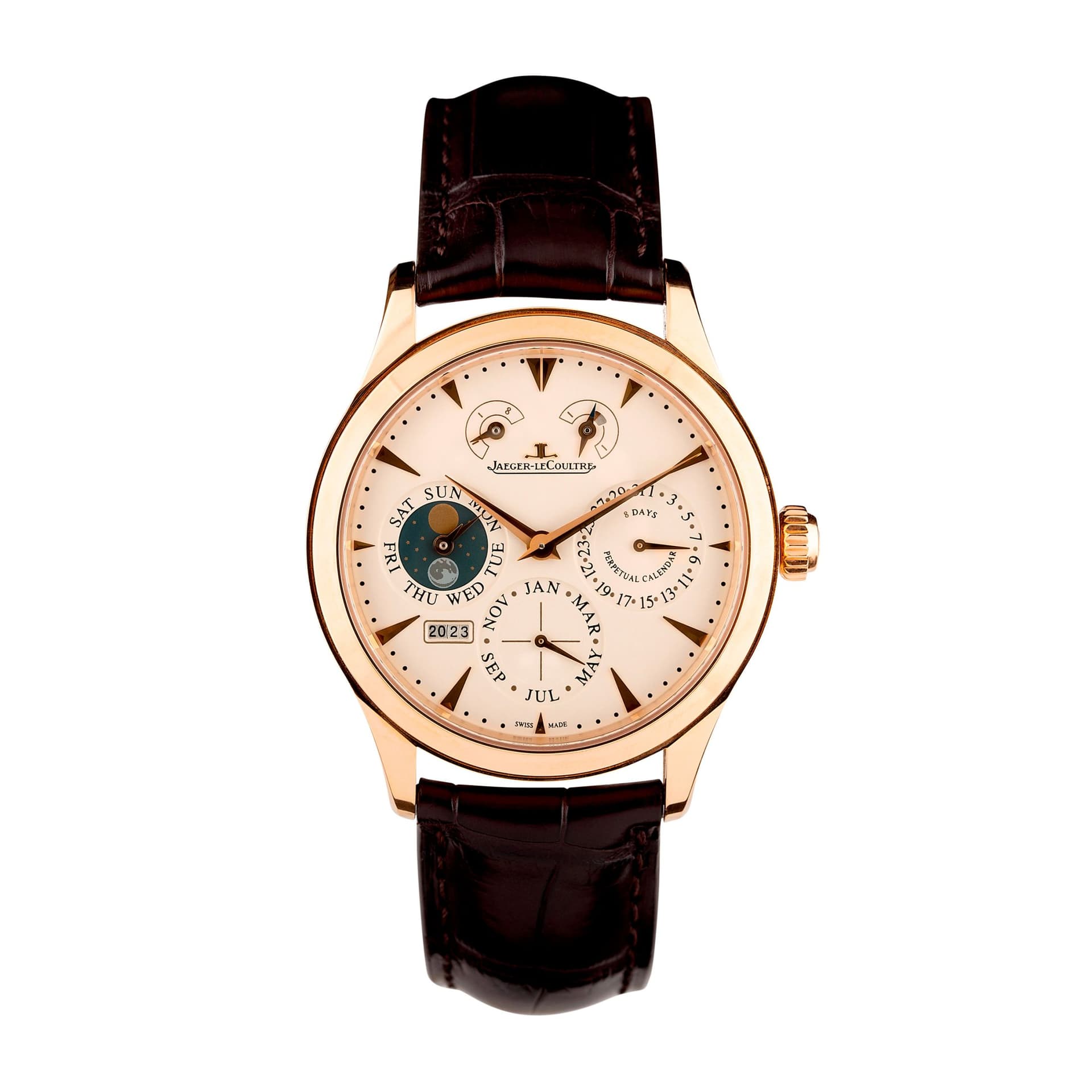 Jaeger-LeCoultre Montre Jaeger-LeCoultre Master Eight Days Perpetual Calendar mécanique 40 mm Full Set 2015