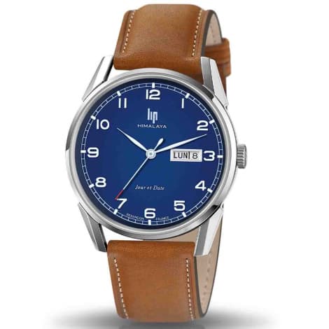 Lip Montre Lip Himalaya Jour date - Homme - cadran Bleu- 40 mm - Acier - 671705