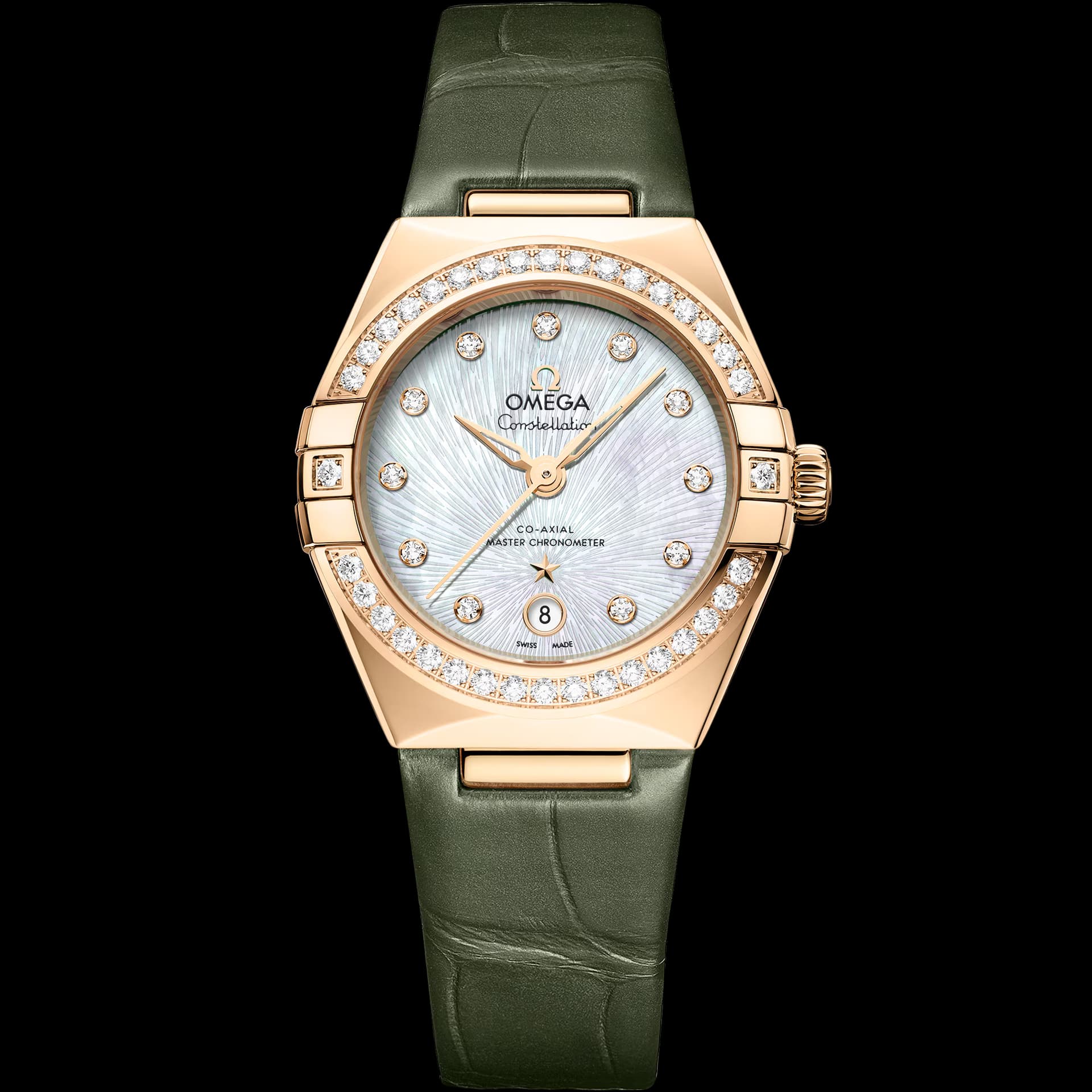 Omega Constellation 29 mm, or Moonshine™ sur alligator
