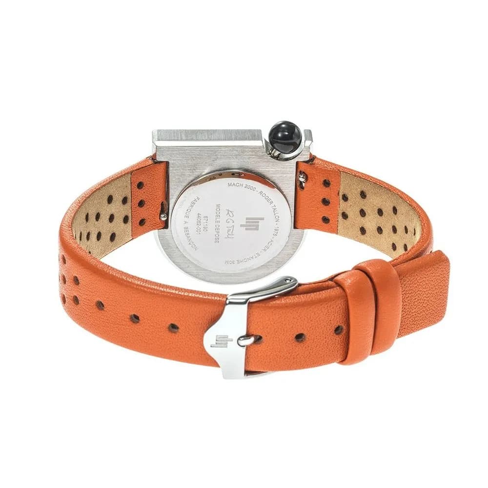 Lip Montre Lip Mach 2000 Mini Moon - - cadran Argent- 30 x 28 mm - Acier Brossé -671190