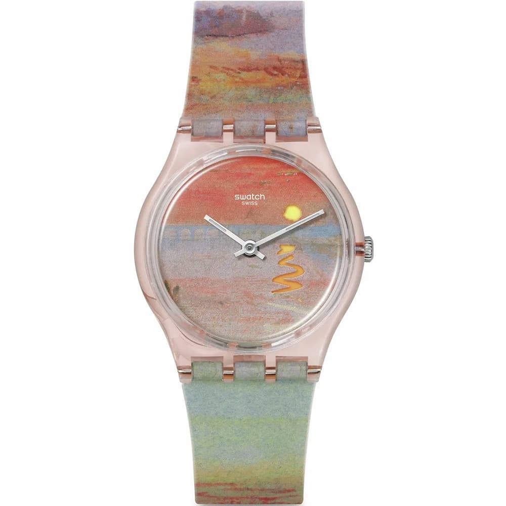 Swatch Montre Swatch Collection Turner's Scarlet Sunset en Silicone Multicolore