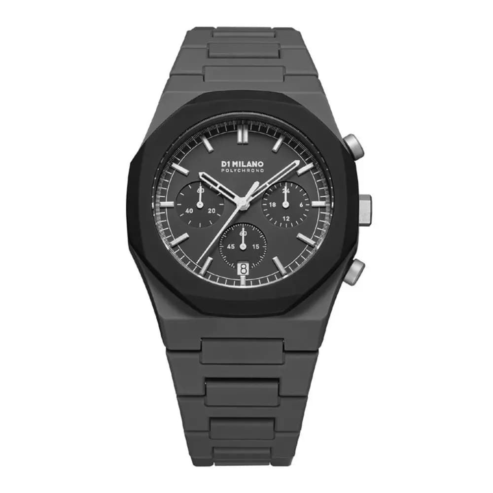 D1 Milano Montre quartz Homme Polychrono Anthracite