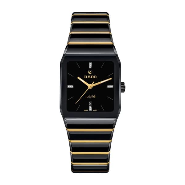 Rado Montre Rado Anatom Automatic 27,5 mm Céramique Noire et Dorée