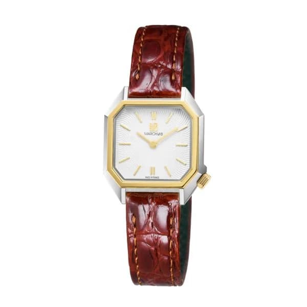 March LA.B Montre March LA.B Lady Mansart Electrique Metalic Alligator marron