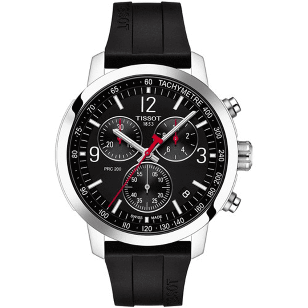 Tissot Montre Silicone Noir — cadran noir