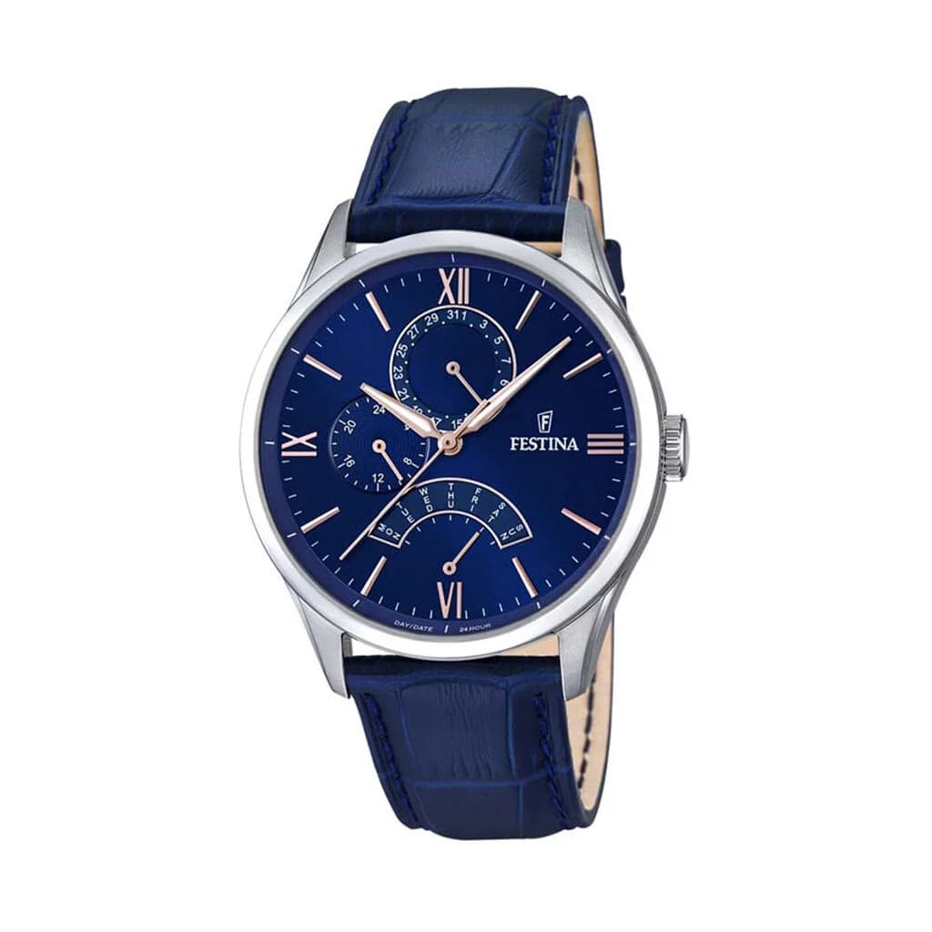 Festina Montre Analogique Homme Festina Cuir Bleu F16823/3