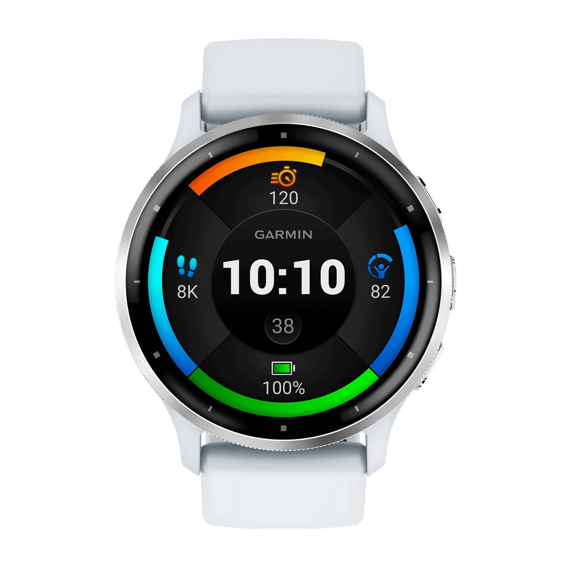 Garmin Montre connectée Garmin Venu 3 Silver bracelet silicone blanc 45 mm