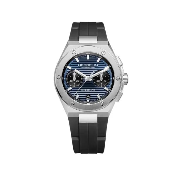Michel Herbelin Montre Herbelin Cap Camarat Chronographe 245A45CA 42 mm Automatique Cadran Bleu