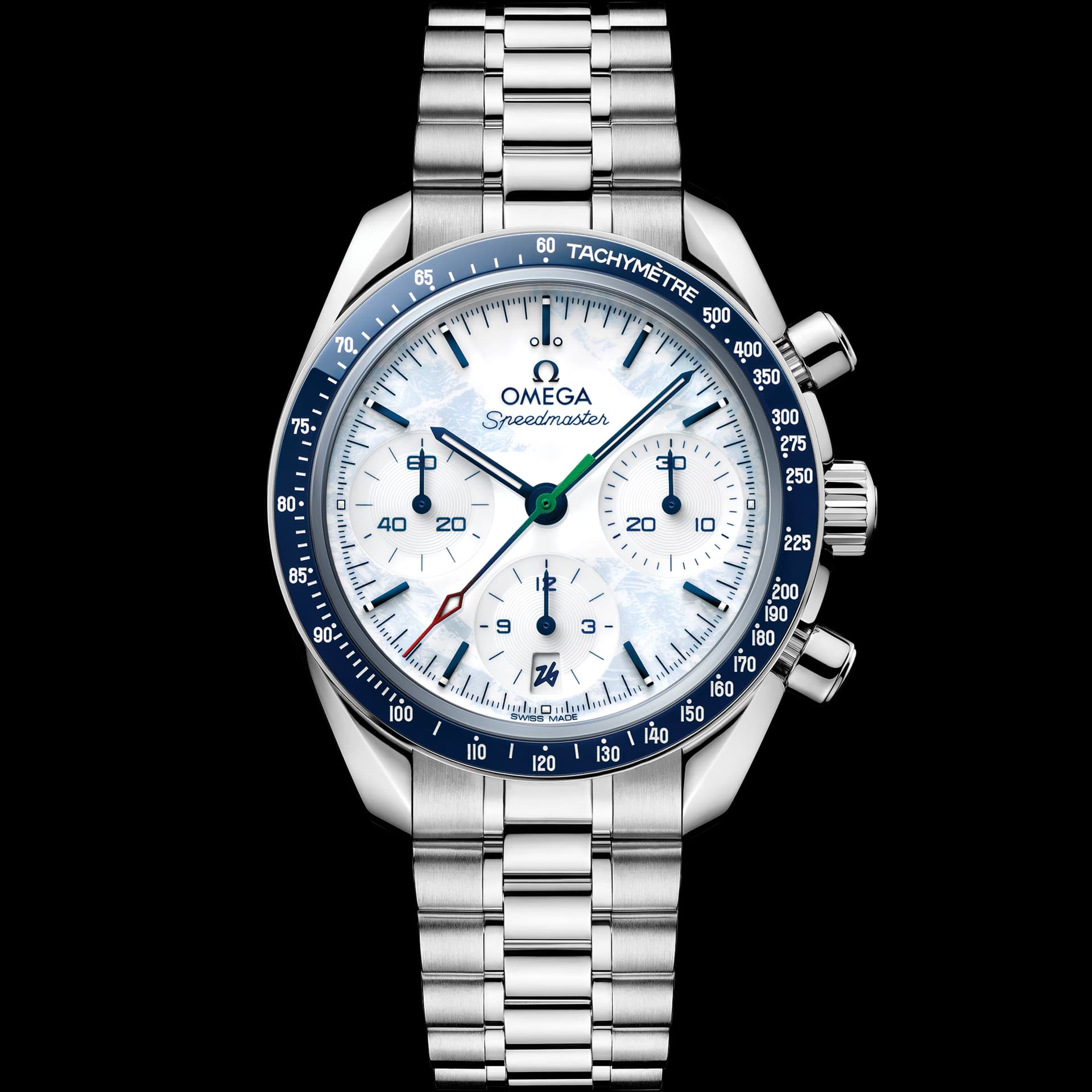 Omega Speedmaster 38 mm, acier sur acier