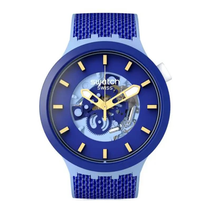 Swatch Bouncing Blue — cadran bleu