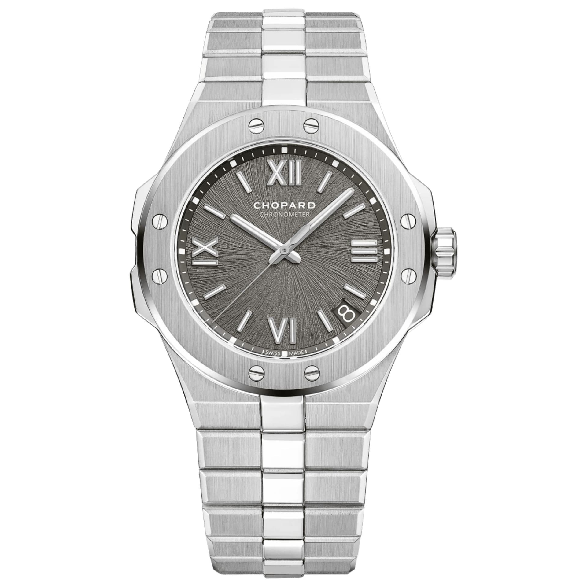 Chopard Montre Chopard Alpine Eagle 41 automatique cadran gris bracelet acier 41 mm