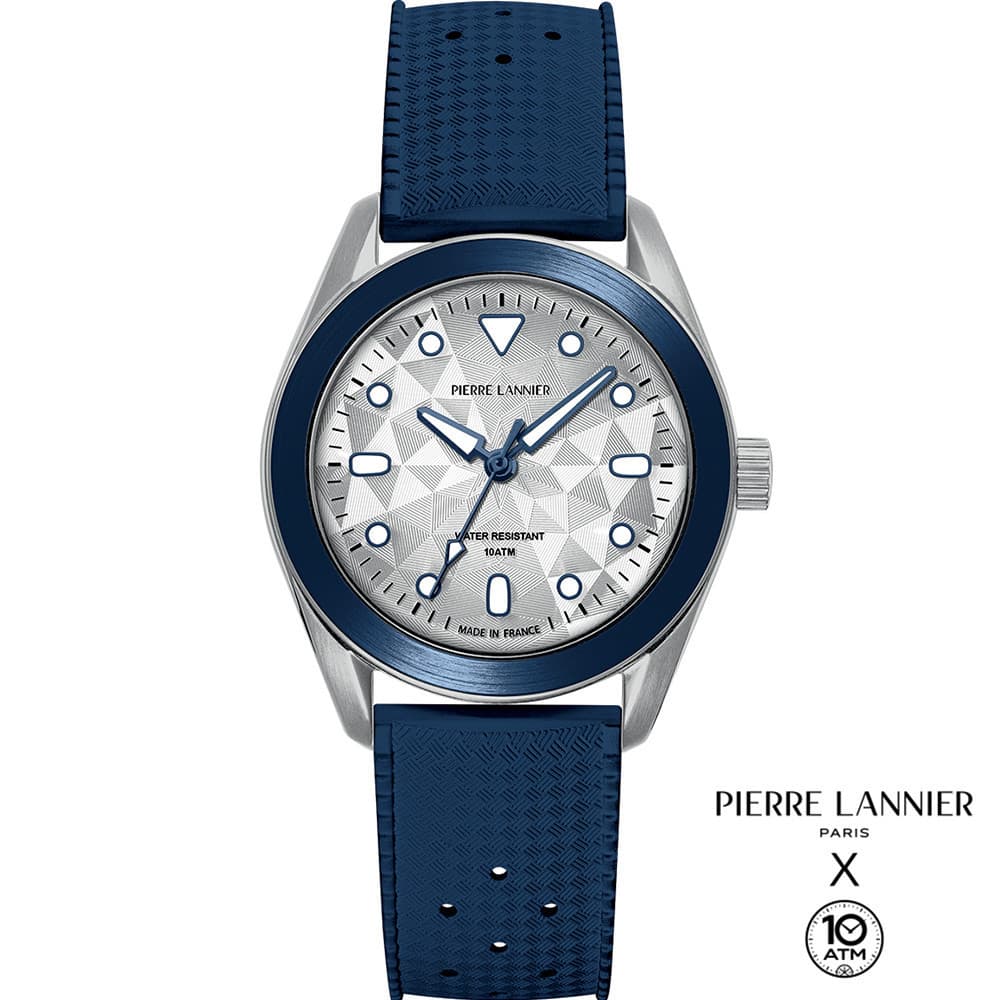 Pierre Lannier Montre Pierre Lannier Collection Bora en Caoutchouc Bleu
