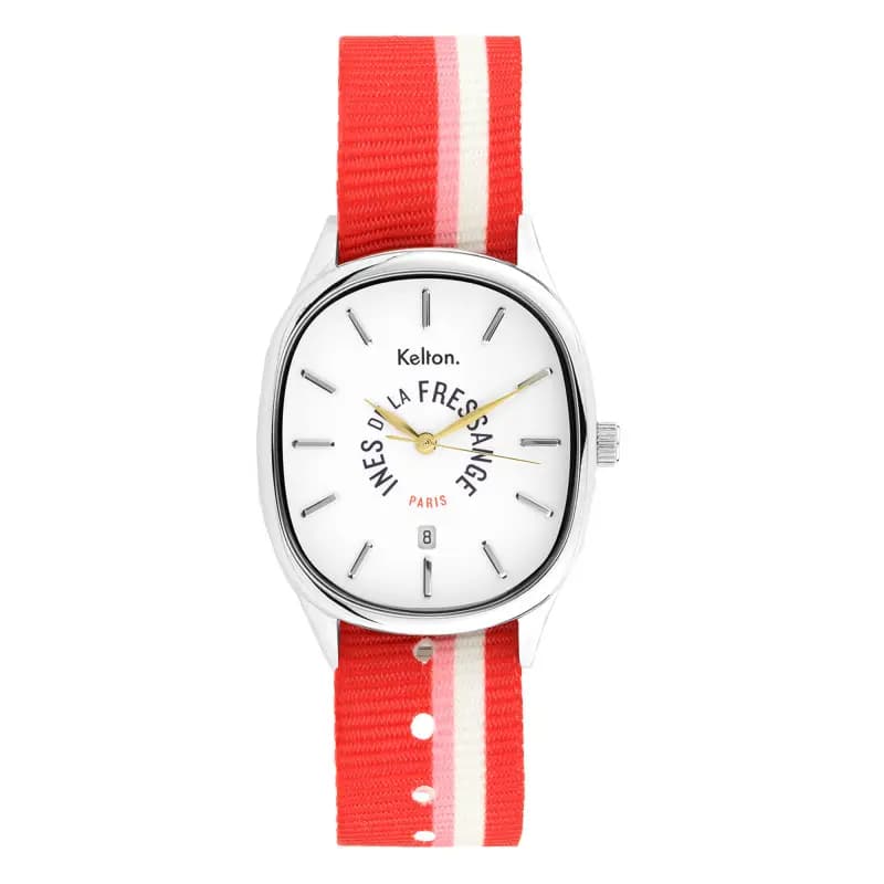 Kelton Montre Grande Colorama Rouge- Rose Kelton x Ines de la Fressange Paris 9124382