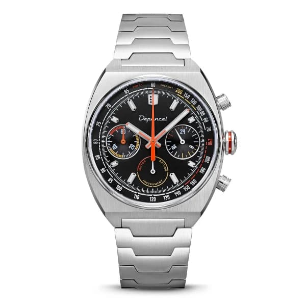 Depancel Montre Depancel Allure chronographe Cadran Noir Bracelet Acier
